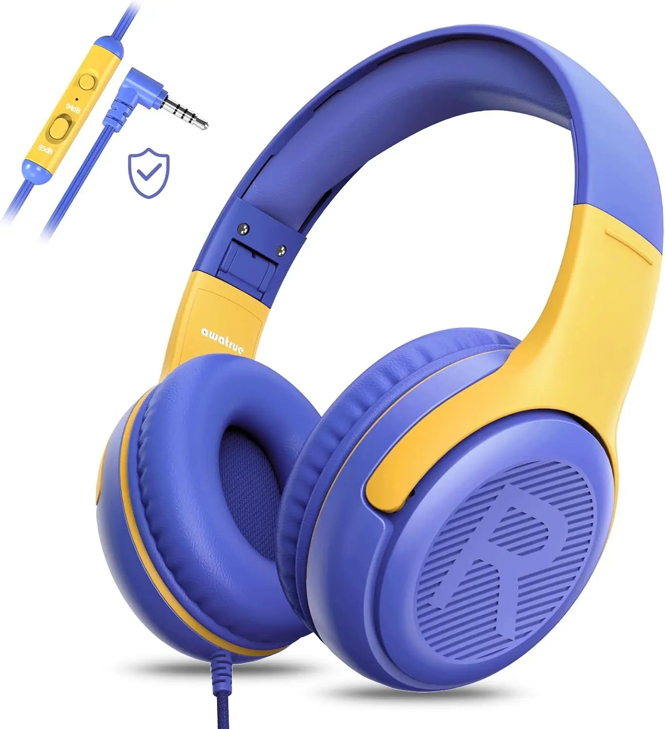 1/2/3Pcs AWATRUE AT2 Kids Headphones Wired Toddler Headsets with Mic Over-Ear Headphone Foldable on-Ear Design for PC,Laptop NUBWO Audio Store