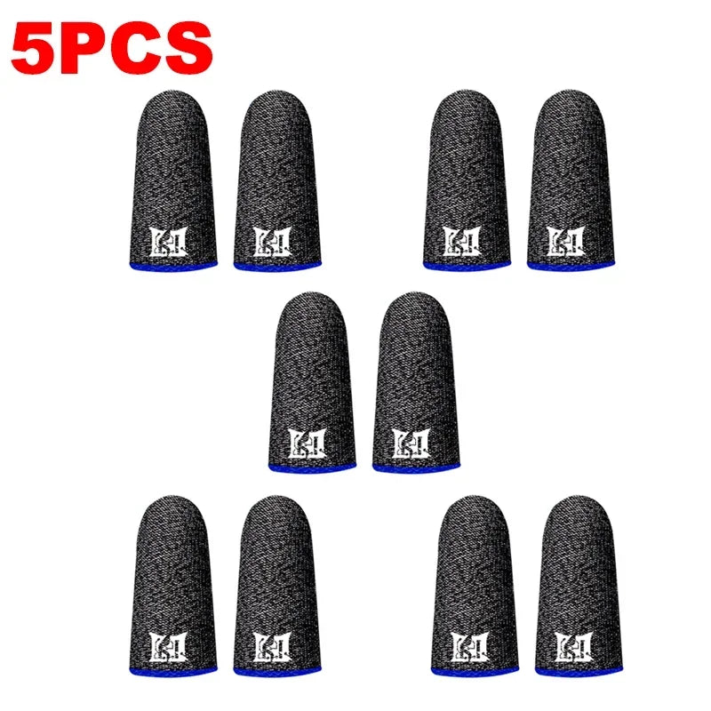 1/3/5 Pairs Mobile Game Fingertip Gloves For PUBG Sweatproof Anti-slip Touch Screen Finger Sleeve Breathable Gaming Finger Cover 3C Kanlennys Store
