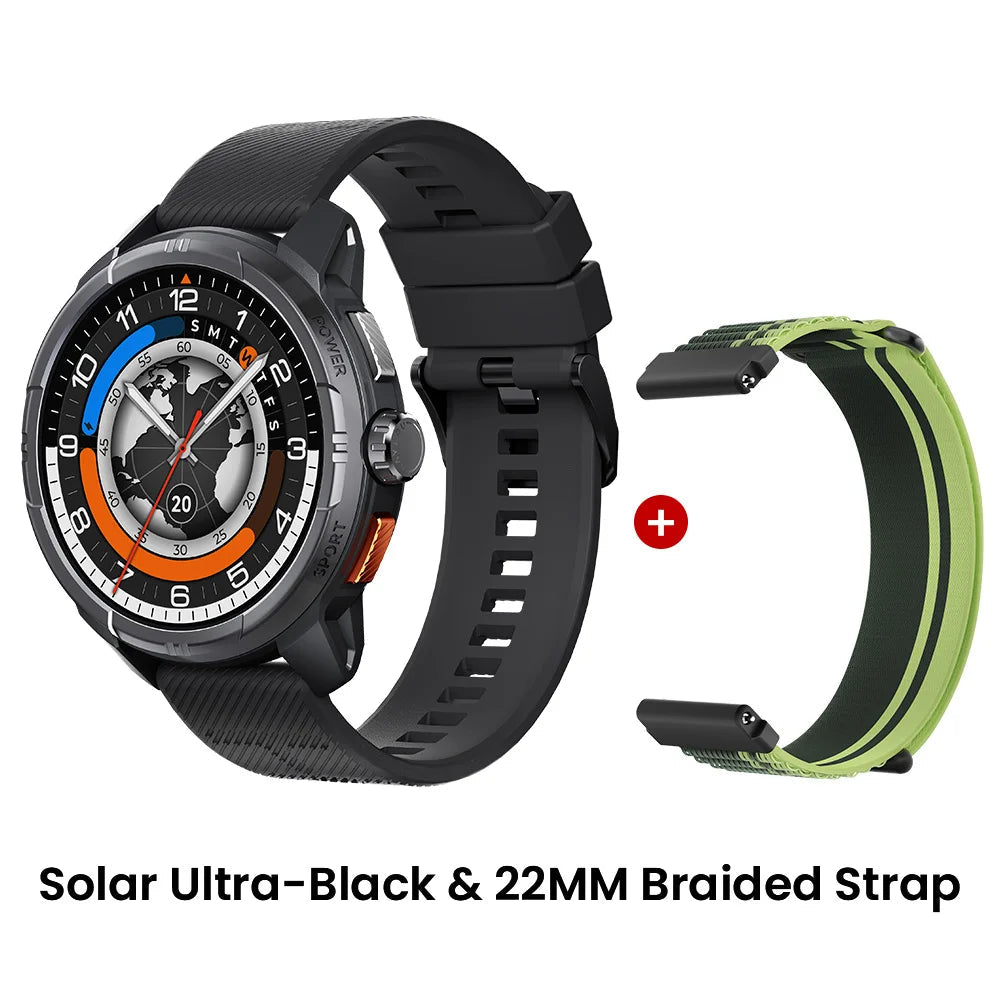 HAYLOU Solar Ultra GPS Smartwatch 1.6” AMOLED Display 5ATM Waterproof Built-in GPS Bluetooth Phone Calls Sports Smart Watch Haylou Official Store
