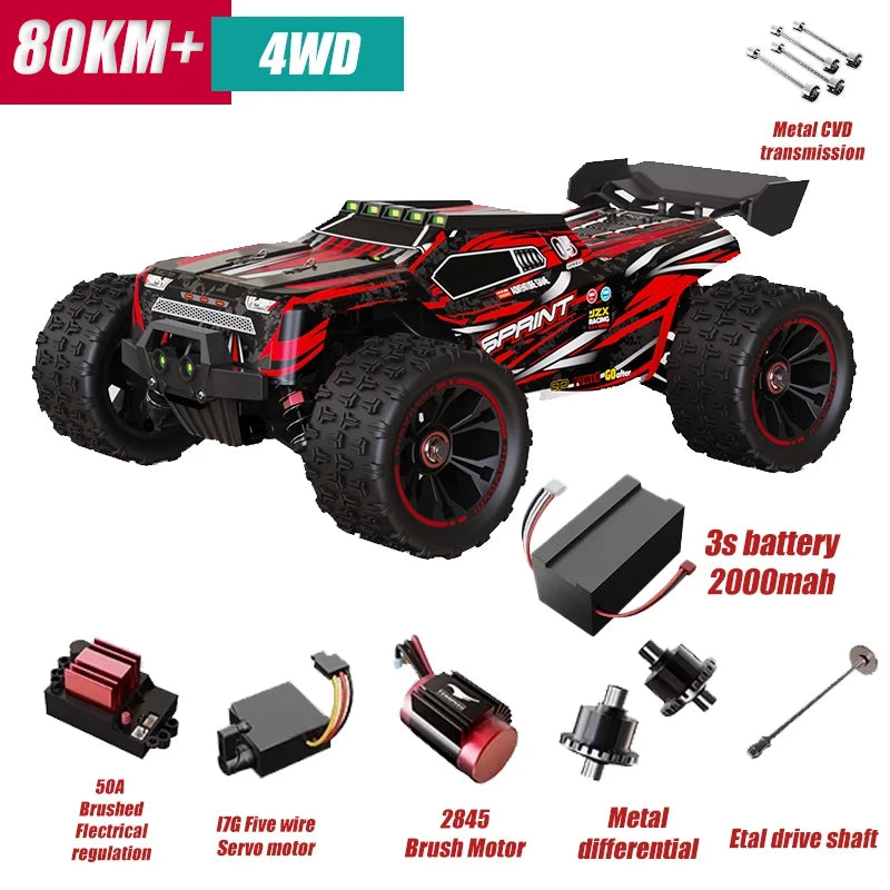 1:16 RC Cars 85KM/H Or 50KM/H 4WD RC Car High Speed Drift Monster 4x4 Truck for Kids vs Wltoys 124017 3s Battery vs SG116 MAX DIEN Official Store
