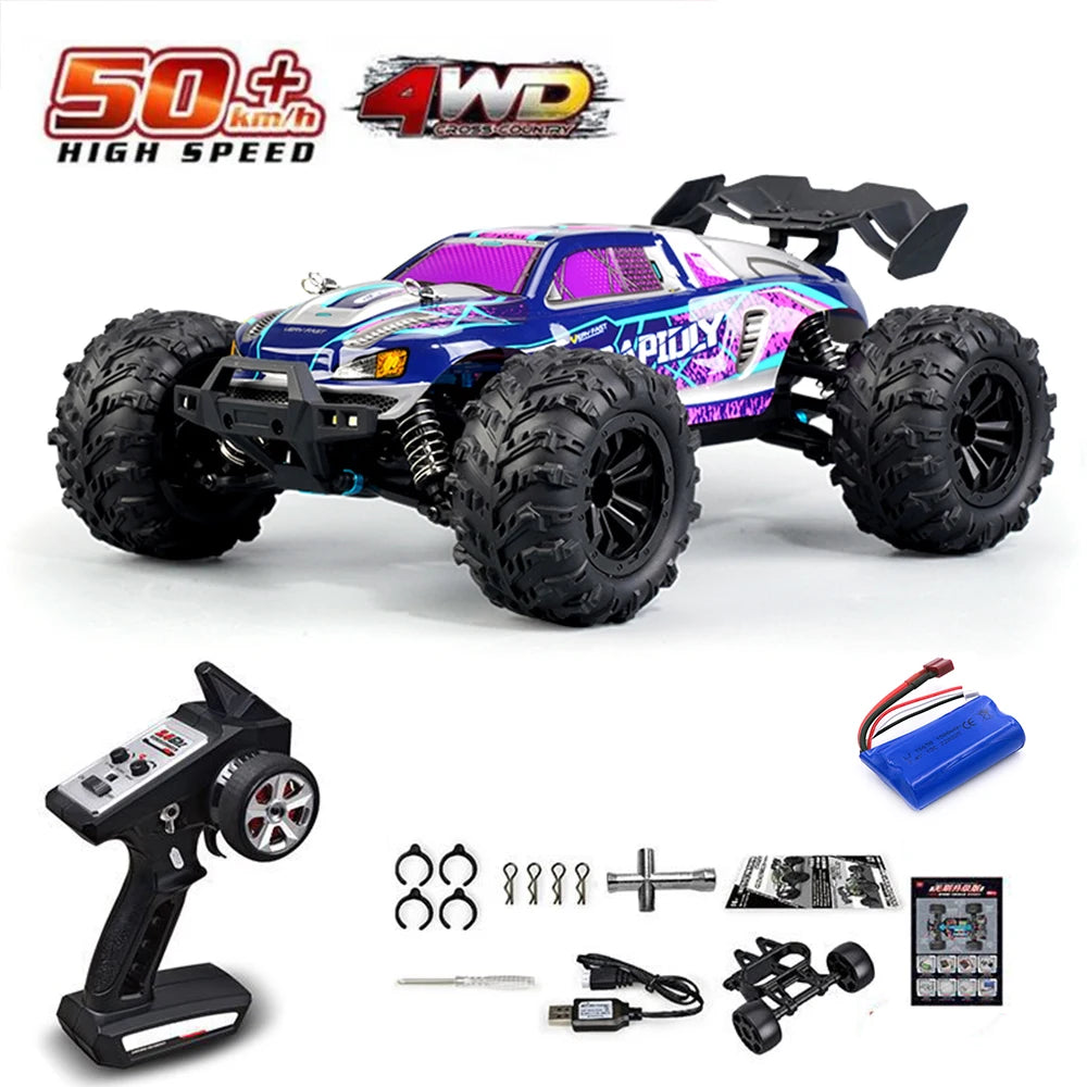 1:16 75KM/H or 50KM/H 4WD RC Car with LED Remote Control Cars High Speed Drift Monster Truck for Kids Vs Wltoys 144001 Toys DISHUO Official Store