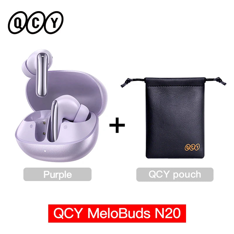 QCY Melobuds N20 HT20 Adaptive Hybrid Noise Cancelling -50dB Wireless  Bluetooth 6.0 Earbud 13mm Drivers 6 Mics HD Call Earphone QCY Global Store