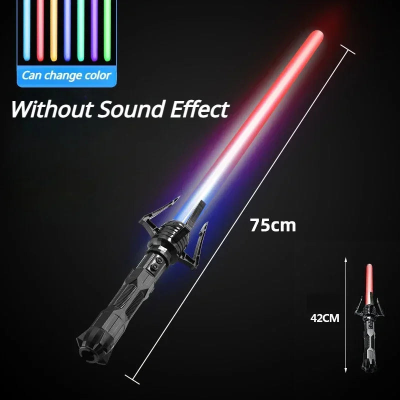 Telescopic Sword 75cm RGB Light Saber 2 In 1 7-Color/1 Color Lightsaber for 3+ Kids Laser Sword Toy Party Glow Swords Coser Toy Sparkle Bears Store