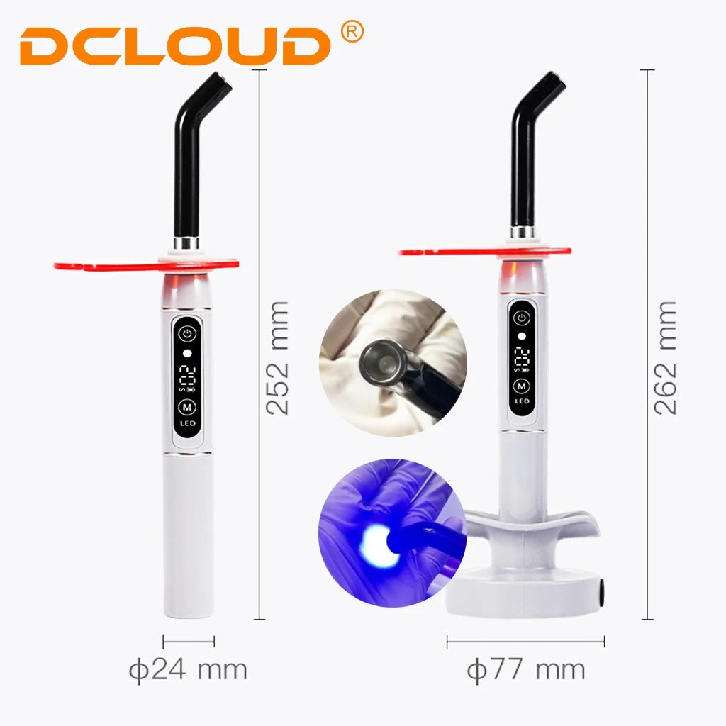 Dental Curing Light Lamp LED 1S Cure 3 Modes Curable Resin One second Cure Dentistry Equipment Photopolymerizer Lamp 2500mW/cm²