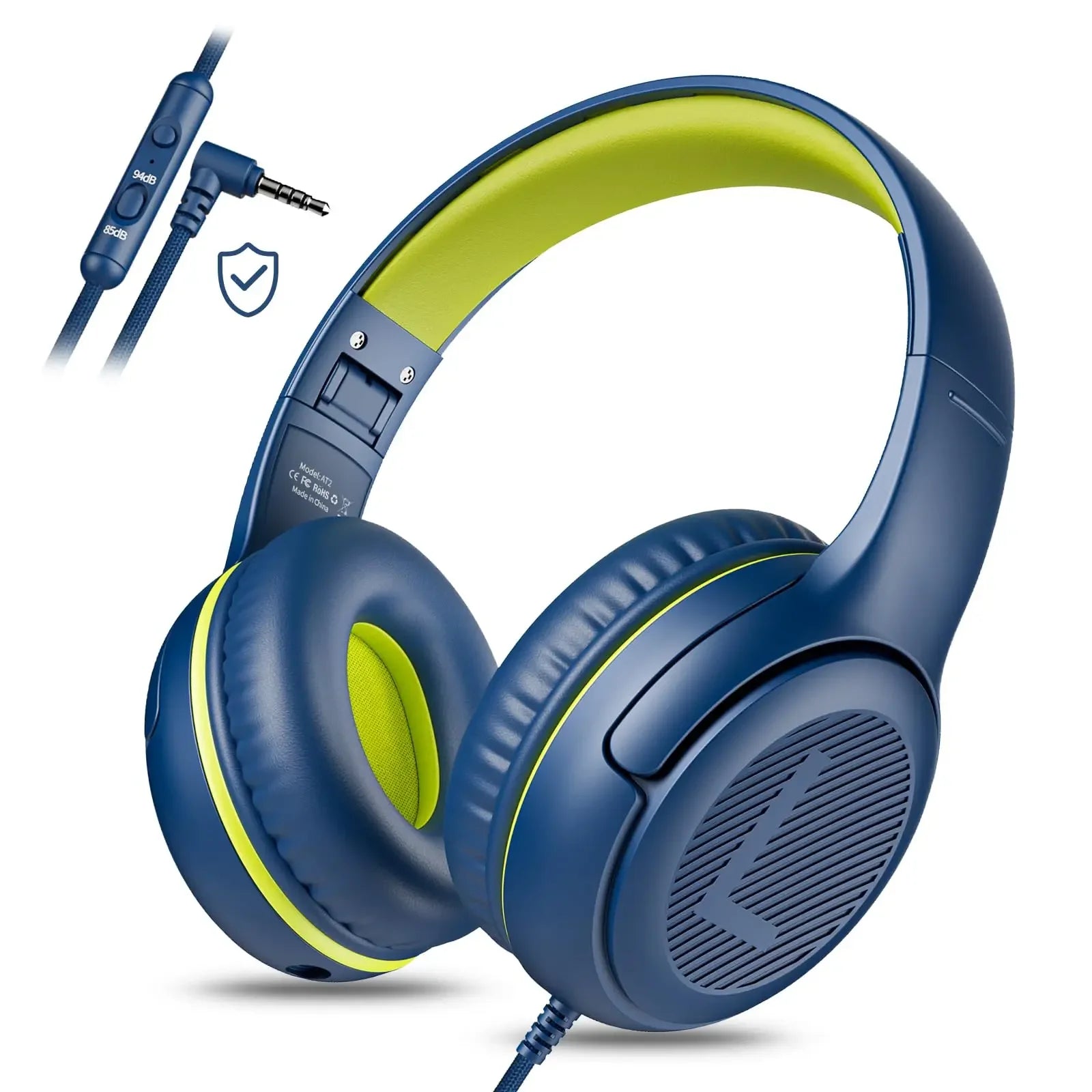 1/2/3Pcs AWATRUE AT2 Kids Headphones Wired Toddler Headsets with Mic Over-Ear Headphone Foldable on-Ear Design for PC,Laptop NUBWO Audio Store