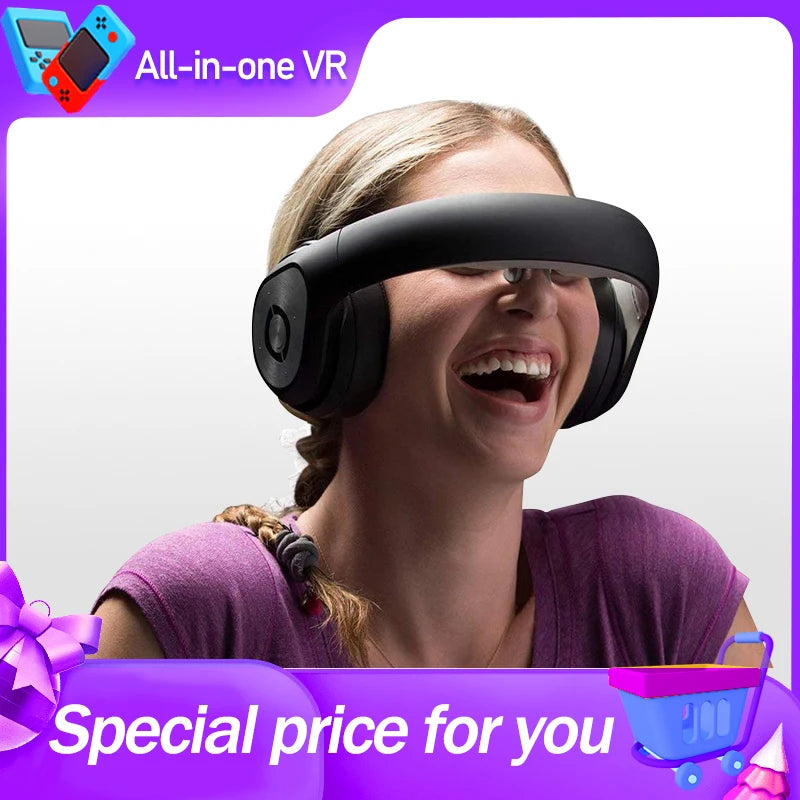 All-in-one VR Headset Audio with Video Adjustable Pupil Distance 360° Panoramic Viewing 3D Private Theater Latest Games Store