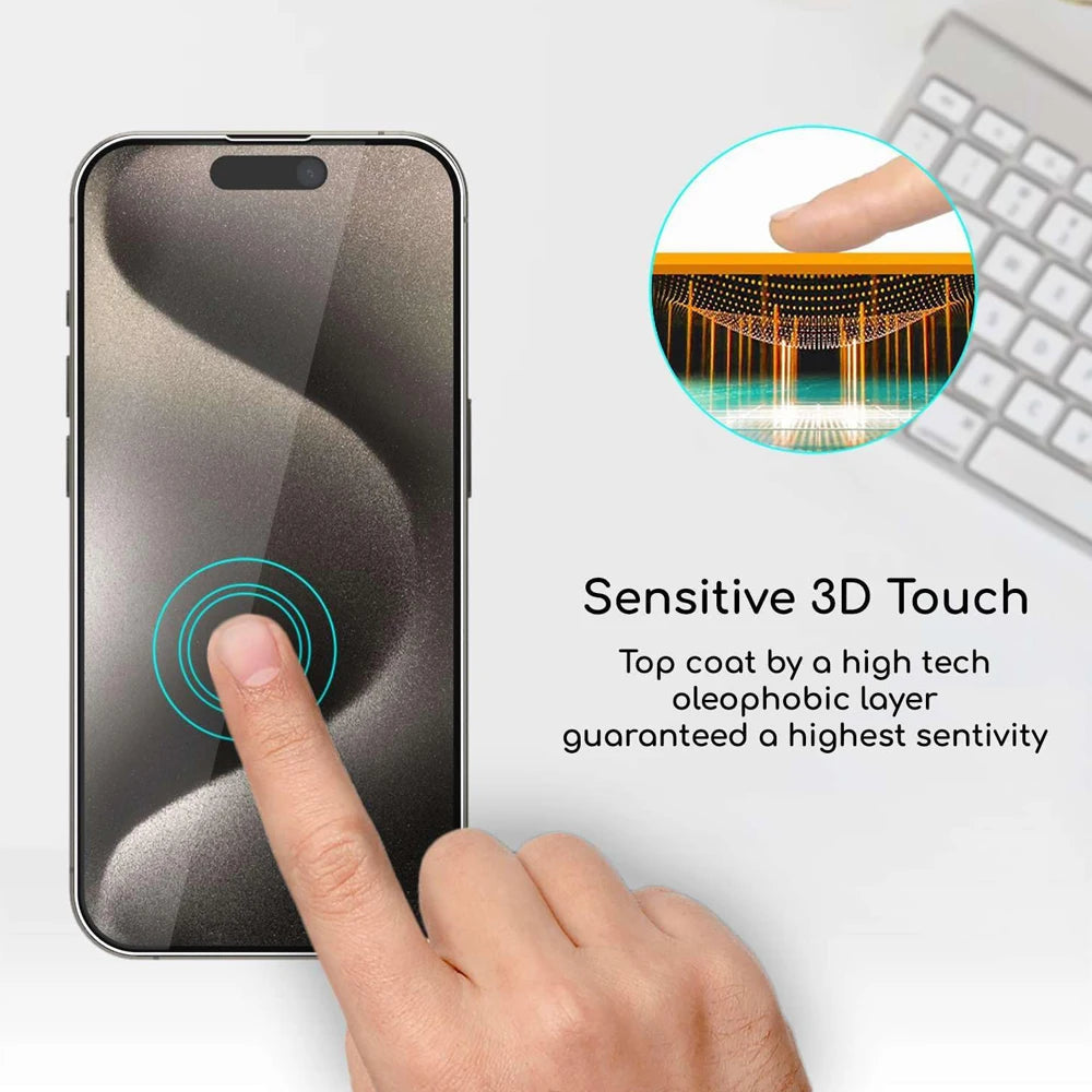 Clear Glass Film For iPhone 15 16 17 Pro Max Screen Protector For iPhone 11 12 13 14 15 Pro Tempered Glass iPhone13 Mini 16 Plus Phone Screen Protector Glass Film Store