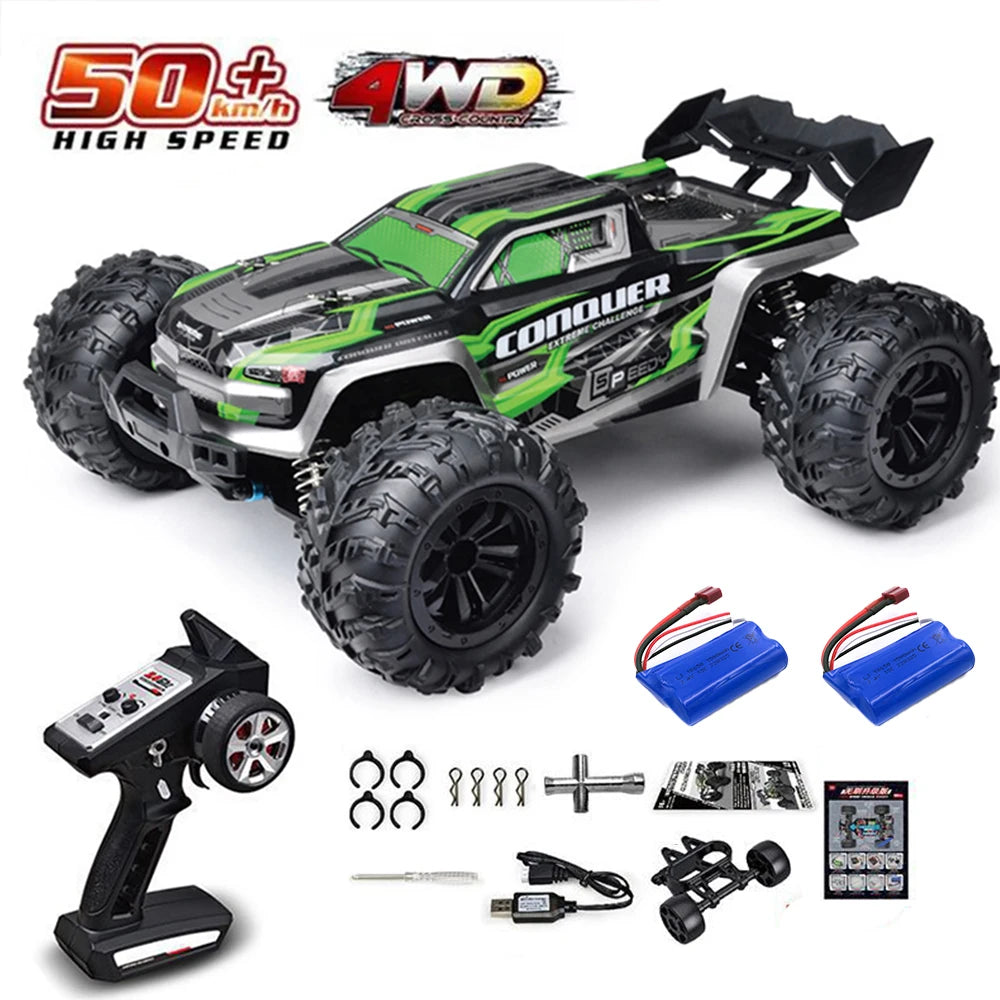 1:16 75KM/H or 50KM/H 4WD RC Car with LED Remote Control Cars High Speed Drift Monster Truck for Kids Vs Wltoys 144001 Toys DISHUO Official Store