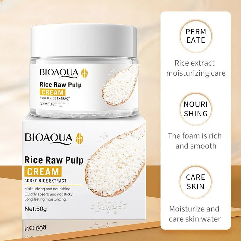 BIOAOUA Rice Protoplasm Grape Skincare Set Face Serum Cream Hydrating Moisturizing Cleanser Toner Face Care Set