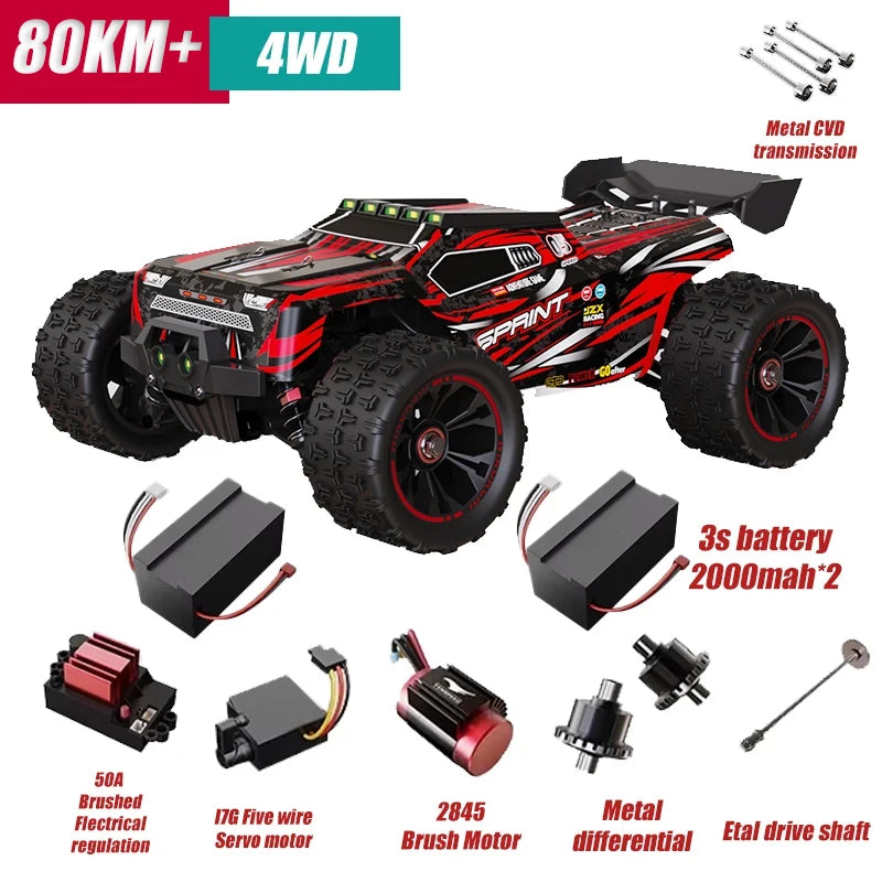 1:16 RC Cars 85KM/H Or 50KM/H 4WD RC Car High Speed Drift Monster 4x4 Truck for Kids vs Wltoys 124017 3s Battery vs SG116 MAX DIEN Official Store
