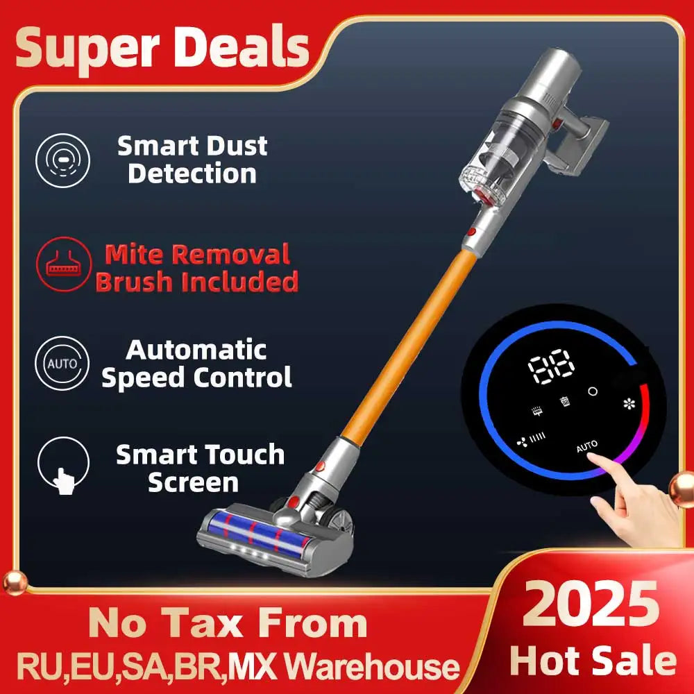 Wireless Handheld Vacuum Cleaner VC205,27000PA Suction,Smart Dust Sensor,Touch Screen,Portable Stick Cordless Vacuum for Home ABIR Official Store