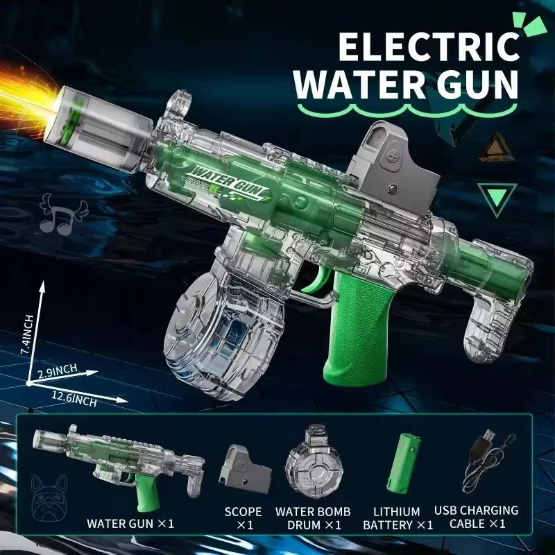 M416 LED Water Gun for Kids – Large Capacity Auto-Fire Summer Outdoor Toy AE Selection Toys Store
