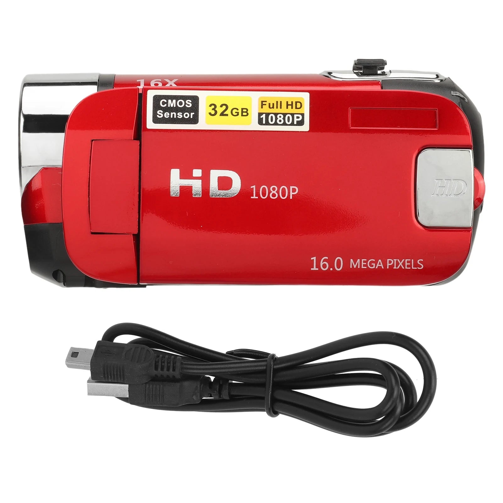 D90 1080P 16MP Digital Camera 2.4 Inch Rotatable Screen Camcorder 16X Zoom HD Video Recorder with Fill Light new Shop1103677655 Store