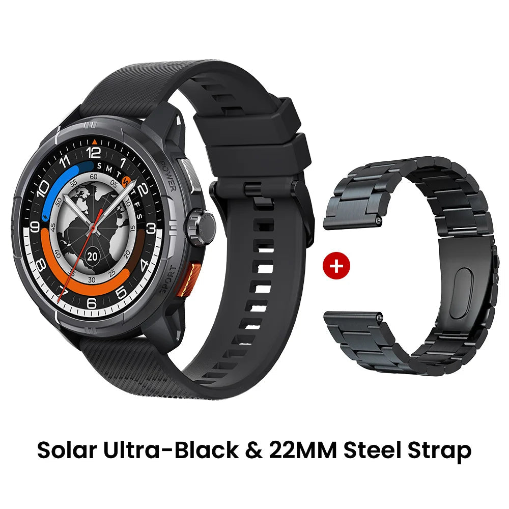 HAYLOU Solar Ultra GPS Smartwatch 1.6” AMOLED Display 5ATM Waterproof Built-in GPS Bluetooth Phone Calls Sports Smart Watch Haylou Official Store