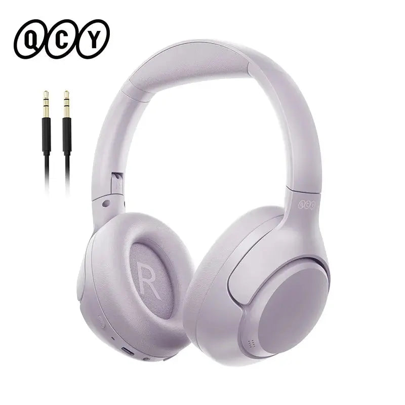 QCY H3 ANC Wireless Headphones 43dB Hybrid Active Noise Cancellation Headset Bluetooth 5.4 Hi-Res Audio Earphones 60H Playtime QCY Store