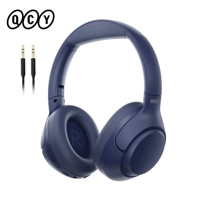 QCY H3 ANC Wireless Headphones 43dB Hybrid Active Noise Cancellation Headset Bluetooth 5.4 Hi-Res Audio Earphones 60H Playtime QCY Store