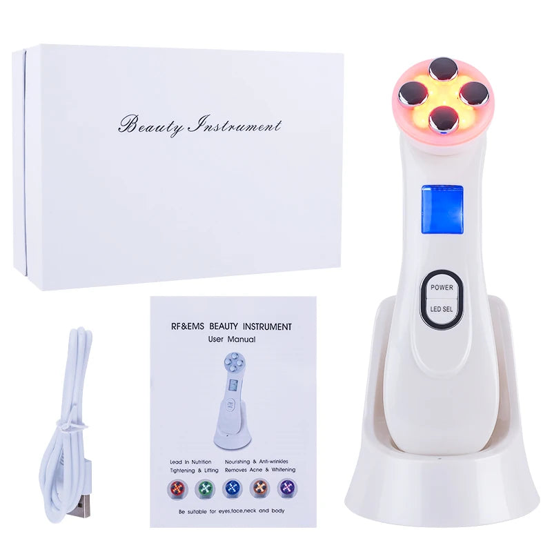 LESEN Face Lifting Electroporation Radio Frequency Massager Led Photon Rejuvenation Anti Aging Ems Beauty Skin Care Tool Tighten LESEN Tech Store