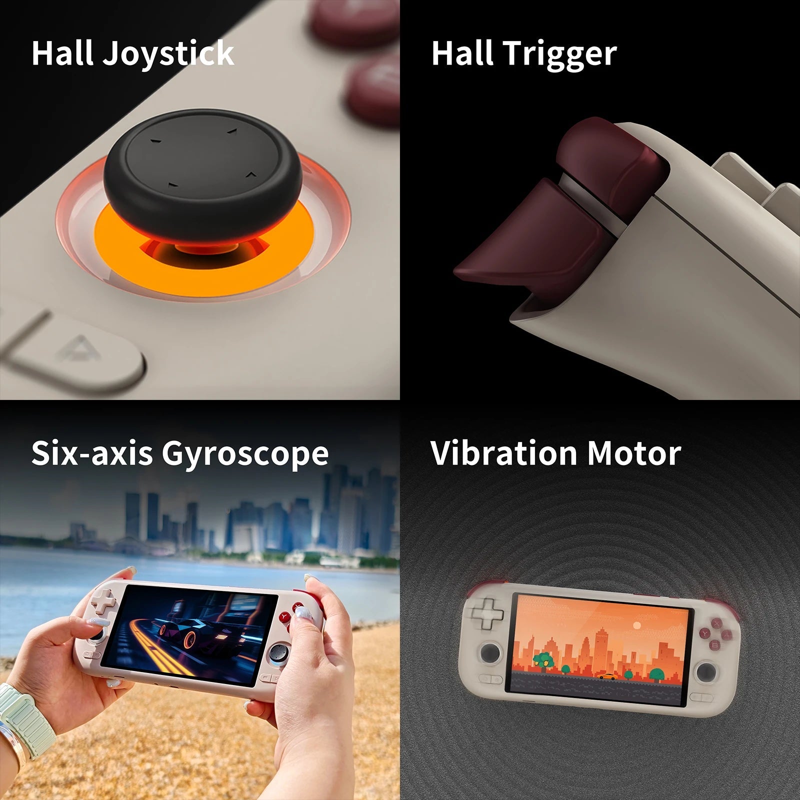 MANGMI AIR X Handheld Game Console Qualcomm Snapdragon 662 5.5'' Touchscreen Android 14 Active Cooling Fan 15W Fast Charging RGB Ampown Store