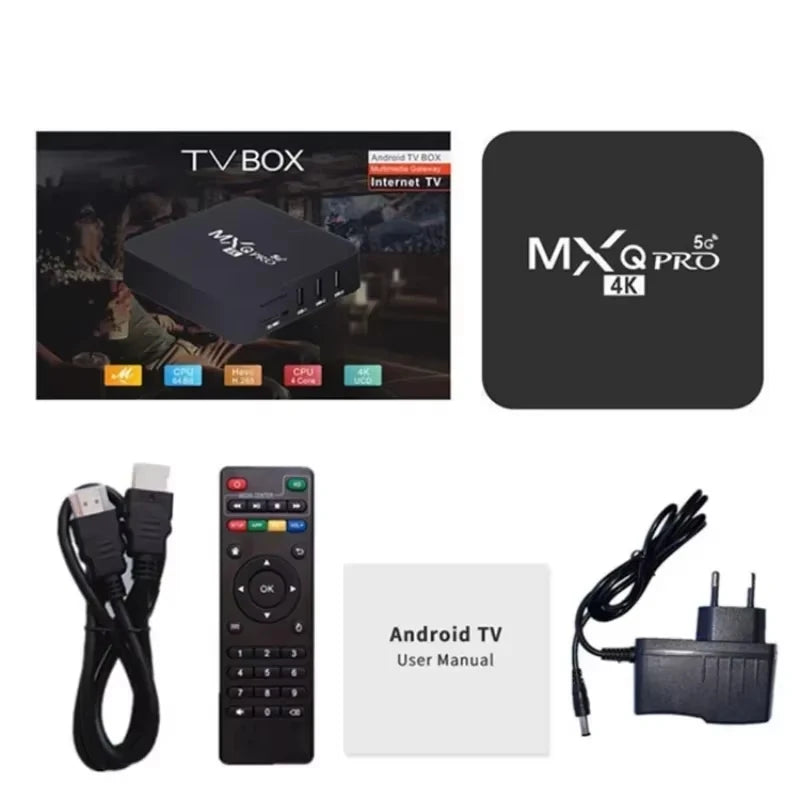 MXQ PRO TV BOX Android S905L 2.4G&5G WiFi Original Quad Core Youtube Media Player Mxq Pro 4K Set Top Box IPTV Netflix YouTube LEEDOAR Digital Store