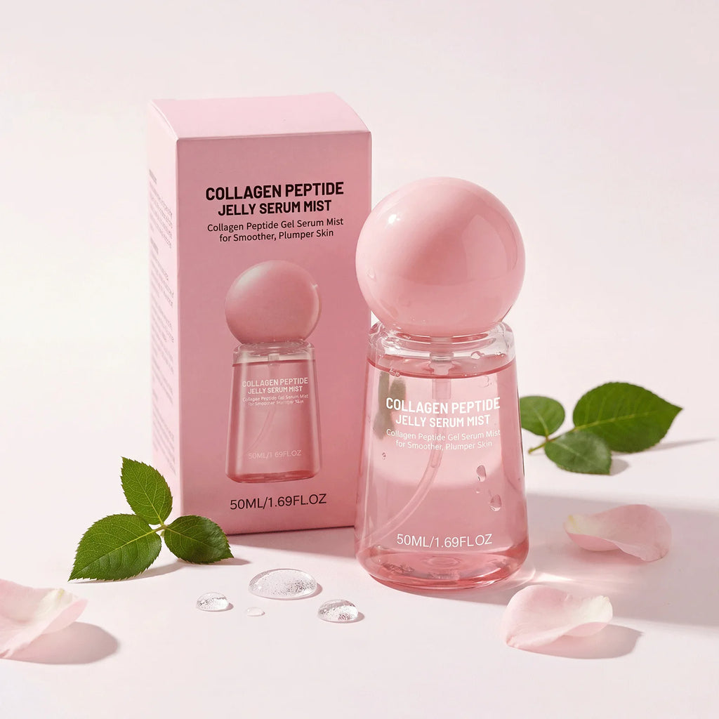 Collagen Peptides Jelly Serum Mist Brighten Skin Tone Smooth Dry Lines Hydrating Face Reduce Roughness Tighten Pores Face Spray