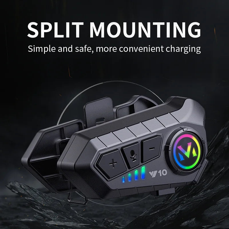 Wireless Headphone Bluetooth5.3 Earphone IPX6 Waterproof MP3 Player HD Sound Motorcycle Helmet Headset with Mic Moto Accessories Car Life Further Store