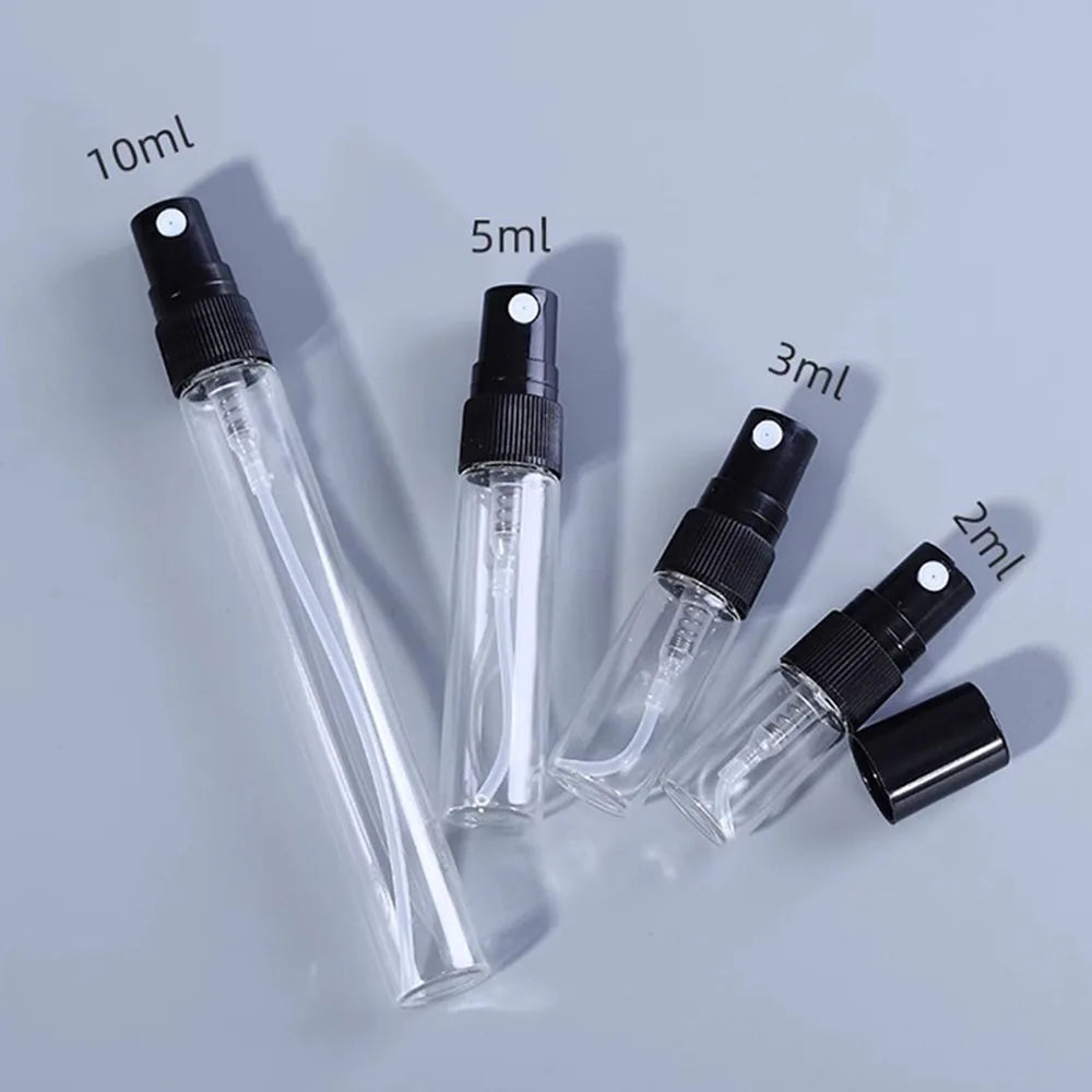 30/50/100pcs 2ml 3ml 5ml 10ml Glass Perfume Bottles Portable Empty Refillable Bottle Cosmetics Bottle Sample Thin Glass Vials Shop1104032277 Store