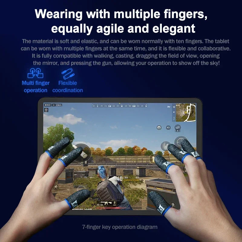 1/3/5 Pairs Mobile Game Fingertip Gloves For PUBG Sweatproof Anti-slip Touch Screen Finger Sleeve Breathable Gaming Finger Cover 3C Kanlennys Store