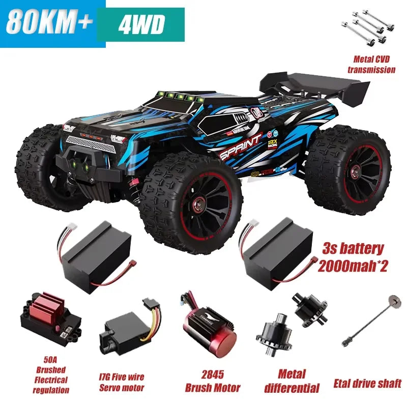 1:16 RC Cars 85KM/H Or 50KM/H 4WD RC Car High Speed Drift Monster 4x4 Truck for Kids vs Wltoys 124017 3s Battery vs SG116 MAX DIEN Official Store