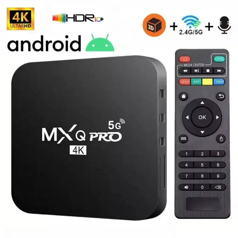 MXQ PRO TV BOX Android S905L 2.4G&5G WiFi Original Quad Core Youtube Media Player Mxq Pro 4K Set Top Box IPTV Netflix YouTube LEEDOAR Digital Store
