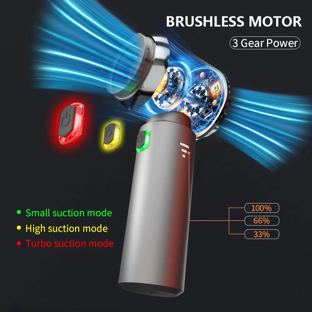 Car Vacuum Cleaner High Power Portable Handheld Wireless Brushless Motor Cleaning Machine Powerful Air Duster for Home Appliance ELECS A Store
