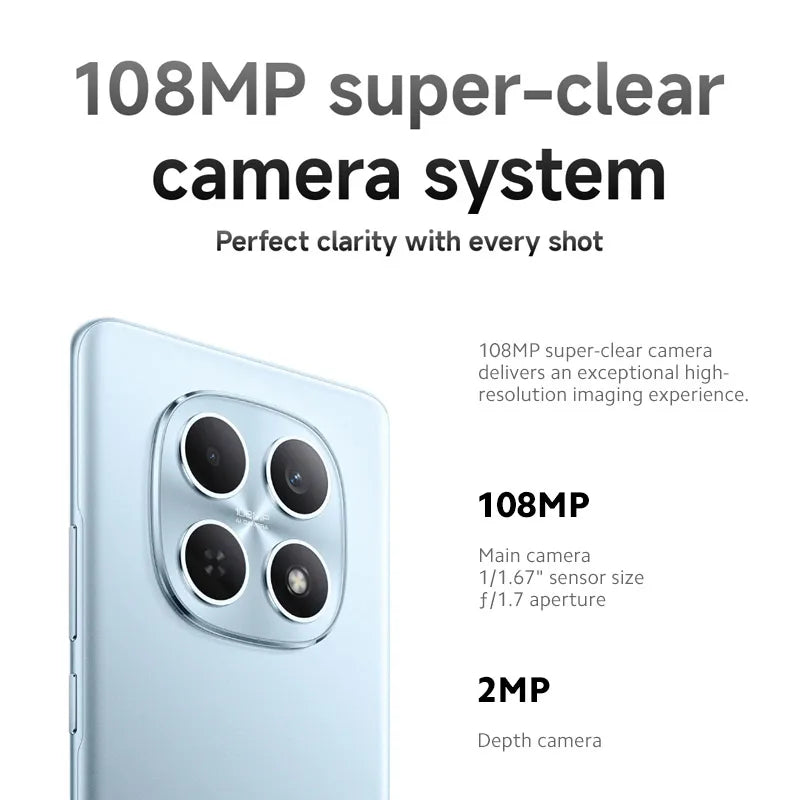 Global Version Xiaomi Redmi Note 15 4G Smartphone 108MP Camera 6.77" AMOLED MTK Helio G100-Ultra 128GB / 256GB ROM 33W 6000mAh Xiaomi Mi - Global Store