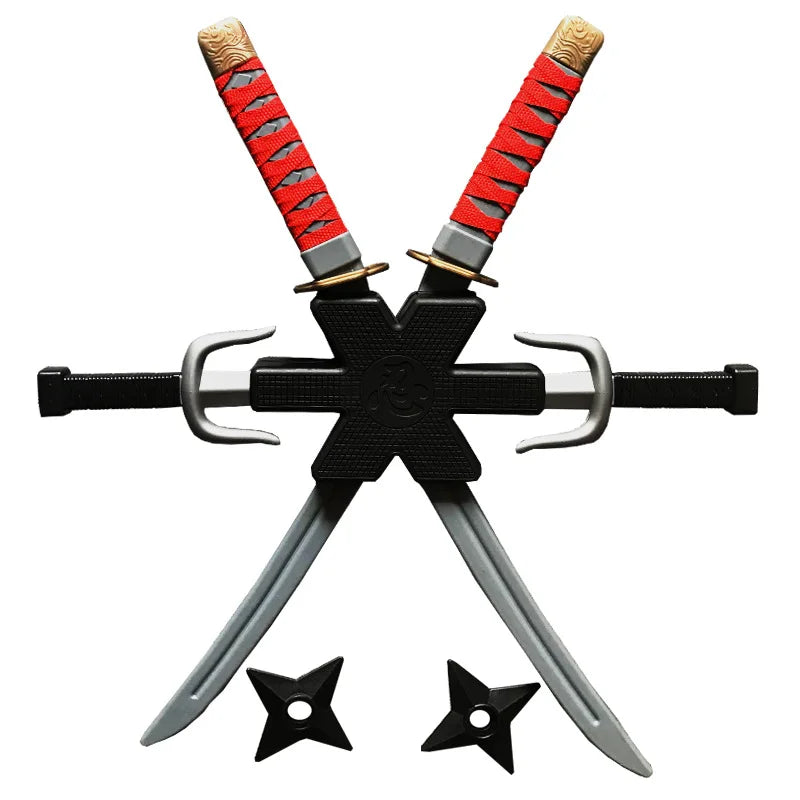 1: 1 Ninja Set Halloween Children's Japanese Samurai Cosplay Toys Knife Set Dart Toy Model Gifts Collection Bizarre Toys Tiny Toes Treasures Store