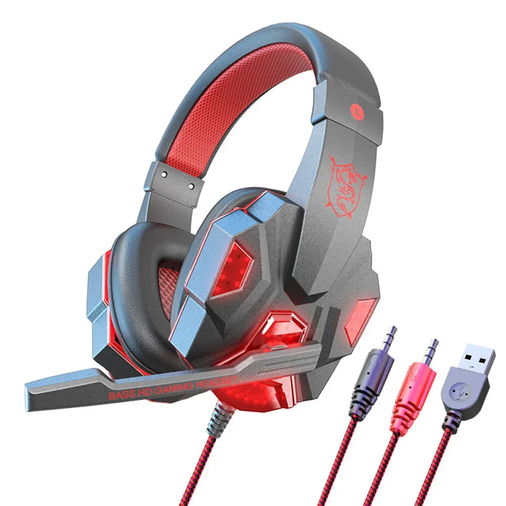 Headphones 3.5mm Wired Gaming Headset Earphones Music For PS4 Play Station 4 Game PC Chat computer With Microphone OtoLine Store