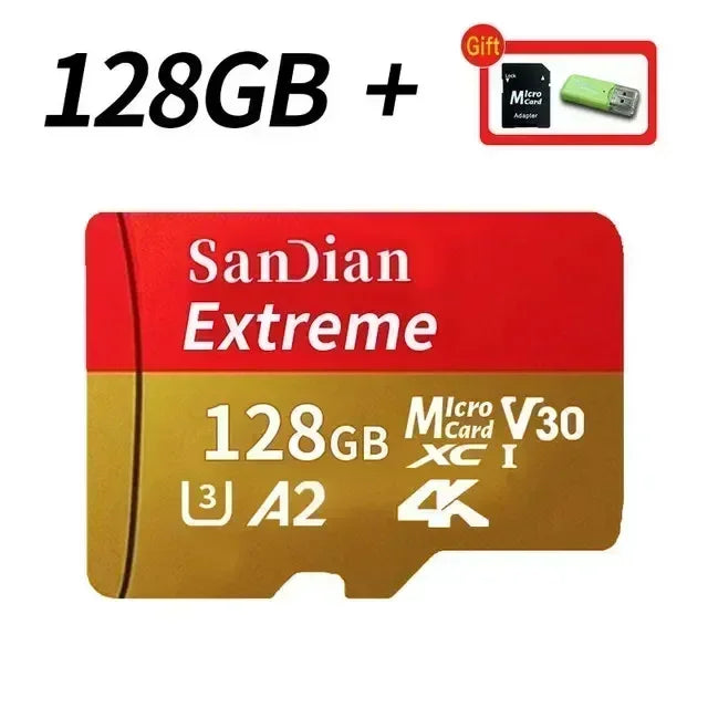 128GB USB Adapter SD Memory Card 256GB High Speed Micro TF Card Class 10 High Capacity for Mobile Phone Laptop PC Camera Mac Shop1105183103 Store