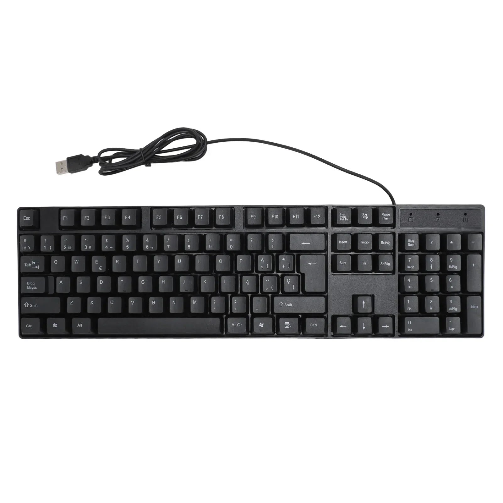 104 Keys USB Wired Keyboard English/Russian/Spanish/French Language Ergonomic Design Gaming Keyboard for Office Laptops Desktops Outstanding Electronic Store Store