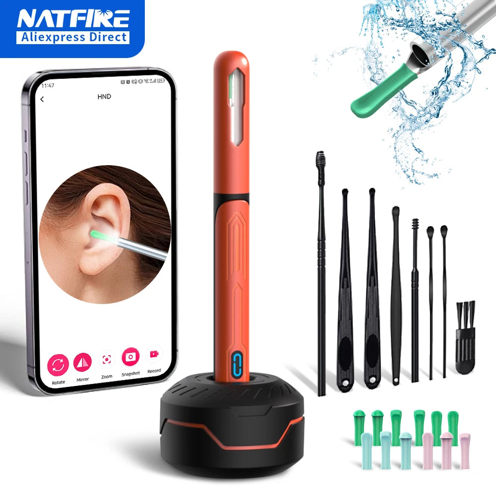 Ear Cleaner with camera Set Ear Sticks Otoscope USB C Charging Endoscope Wax Removal Tool Earpick MIni Camera Ear Cleaning Set Healthy Care Manufacturer Store