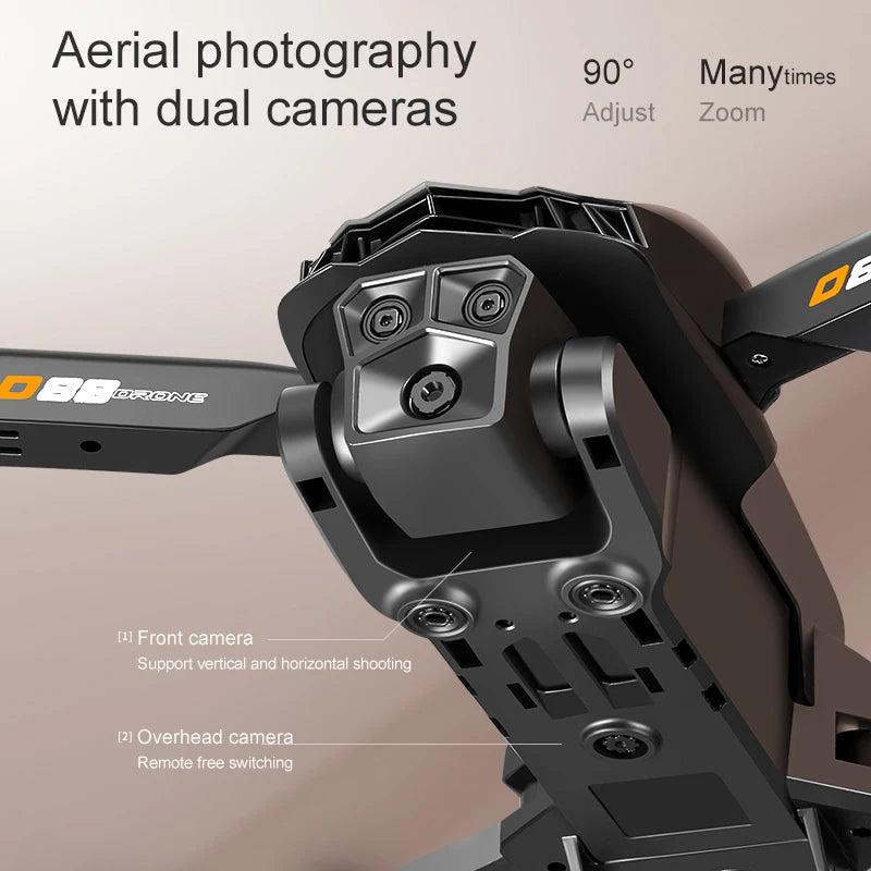 New D88 Drone 8K Optical Flow HD Dual Camera Fixed Height Aerial Photography Quadcopter 10000m Remote Control Aircraft 2026 Electronic Camera Specialty Store
