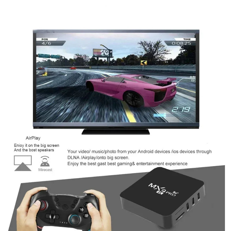 MXQ PRO TV BOX Android S905L 2.4G&5G WiFi Original Quad Core Youtube Media Player Mxq Pro 4K Set Top Box IPTV Netflix YouTube LEEDOAR Digital Store
