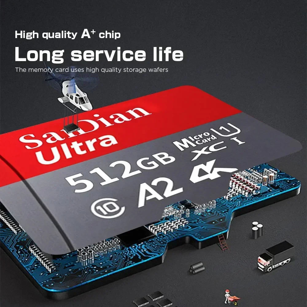 128GB USB Adapter SD Memory Card 256GB High Speed Micro TF Card Class 10 High Capacity for Mobile Phone Laptop PC Camera Mac Shop1105183103 Store