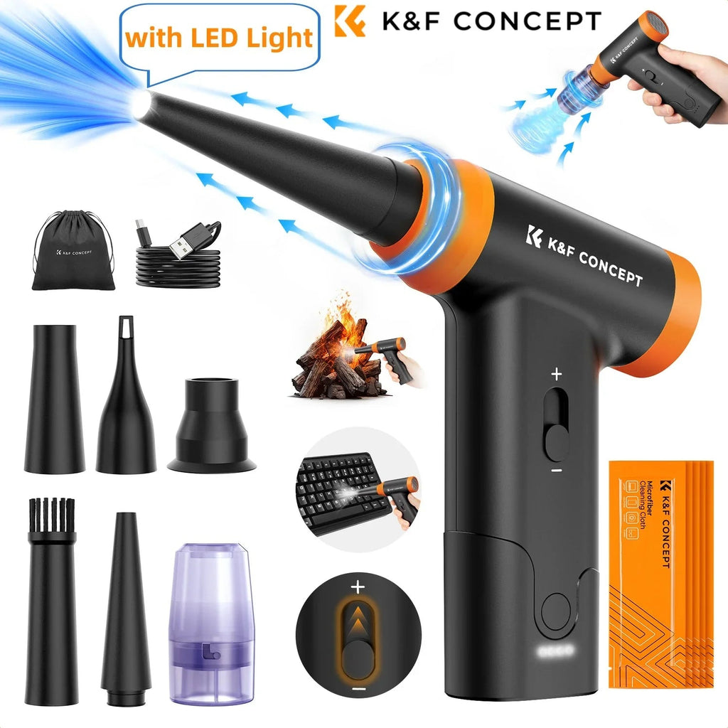 K&F CONCEPT Electric Air Duster Cordless Compressed Air Blower Suction for Computer,PC,Laptop Keyboard,Car,Camera Dust Cleaner K&F CONCEPT ONLINE Store