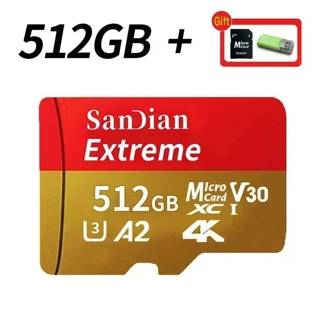 128GB USB Adapter SD Memory Card 256GB High Speed Micro TF Card Class 10 High Capacity for Mobile Phone Laptop PC Camera Mac Shop1105183103 Store