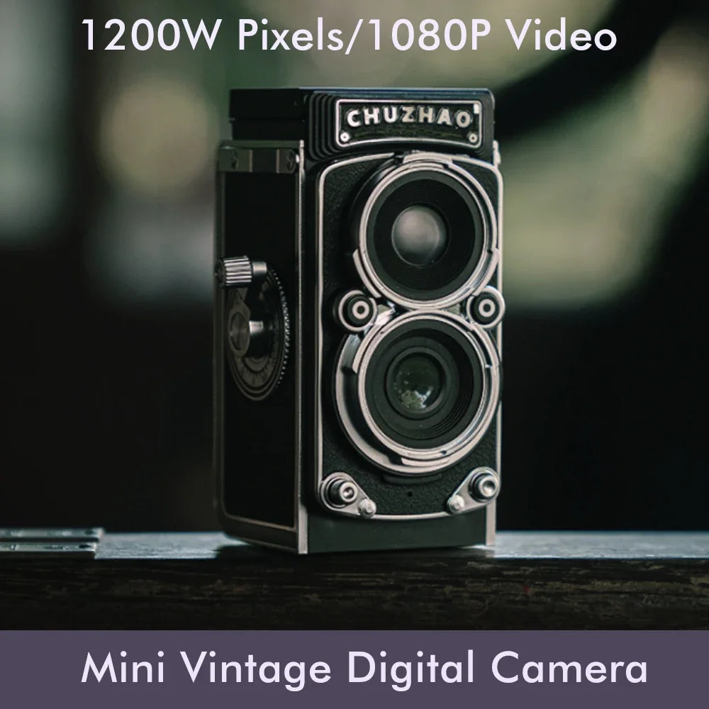CHUZHAO Mini Retro Digital Camera with 1.54inch Screen 1080p Video 12MP Photos Compact Vintage Portable for Birthday Gift TFC digital Store