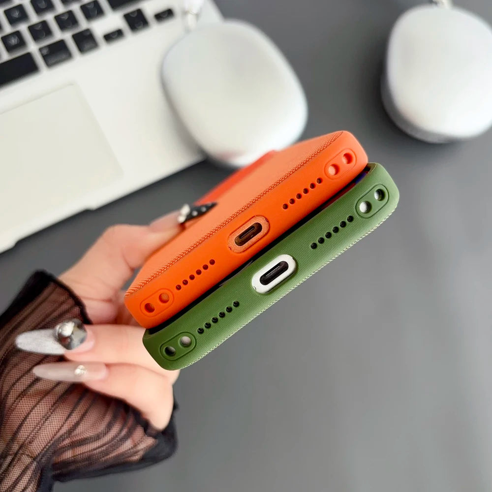 Magnetic TechWoven Phone Case For iPhone 17 16 15 14 13 Pro Max Air Tech Woven For Magsafe Wireless Charging Shockproof Cover Denior 3C Store
