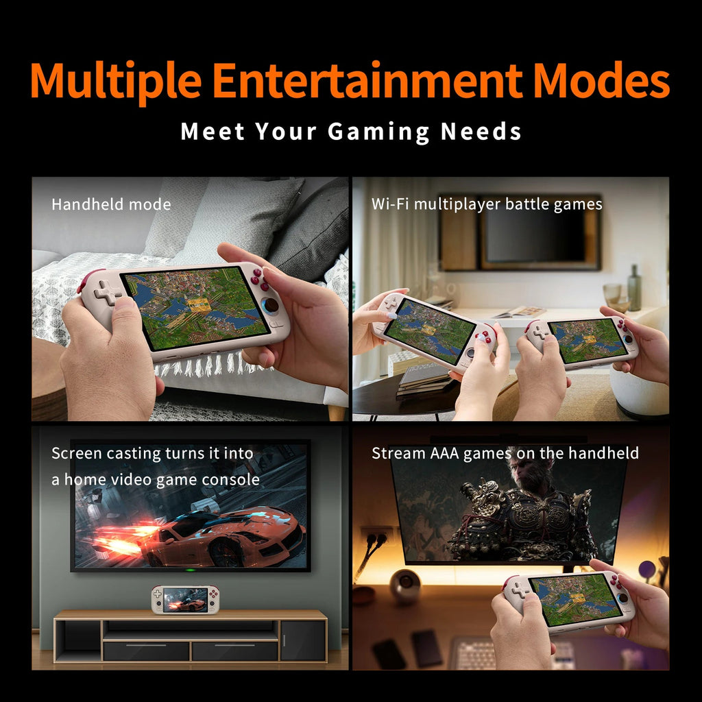 MANGMI AIR X Handheld Game Console Qualcomm Snapdragon 662 5.5'' Touchscreen Android 14 Active Cooling Fan 15W Fast Charging RGB Ampown Store