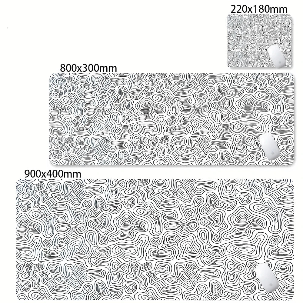 XXL Desk Mat Black And White Strata Liquid Mousepad Large Abstract Mouse Pad Gaming Deskmat With Lockedge Office Non-slip Carpet Admisitr Gaming Mouse Pad Store