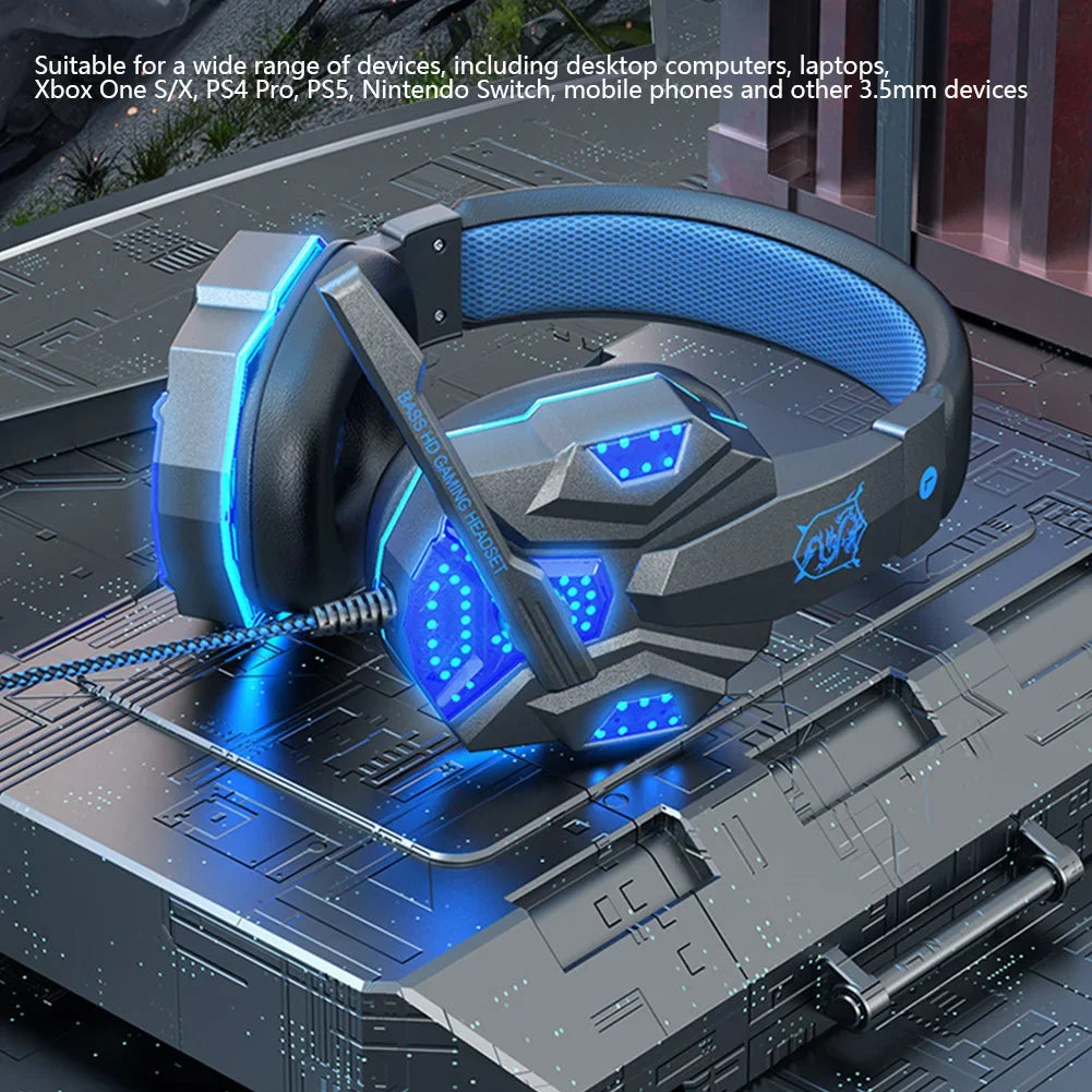 Headphones 3.5mm Wired Gaming Headset Earphones Music For PS4 Play Station 4 Game PC Chat computer With Microphone OtoLine Store