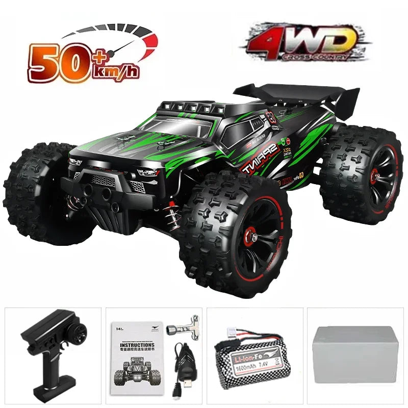 1:16 85KM/H Or 50KM/H 4WD RC Car With LED Remote Control Cars High Speed Drift Monster 4x4 Truck for Kids vs Wltoys 124017 Toys BAOEN Official Store