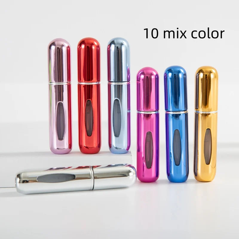 1/3/5/10pcs travel Leak portable mini perfume bottle with Bottom Fill Function aluminum refillable 5ml spray bottle Jasibadan Store Store