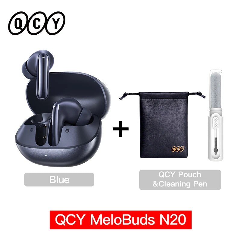 QCY Melobuds N20 HT20 Adaptive Hybrid Noise Cancelling -50dB Wireless  Bluetooth 6.0 Earbud 13mm Drivers 6 Mics HD Call Earphone QCY Global Store