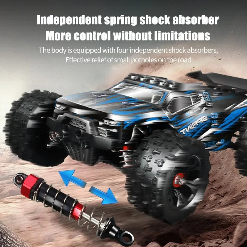 1:16 85KM/H Or 50KM/H 4WD RC Car With LED Remote Control Cars High Speed Drift Monster 4x4 Truck for Kids vs Wltoys 124017 Toys BAOEN Official Store